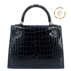 Kelly 25 Sellier Blue Baltique Alligator Handbags