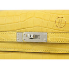 Kelly 25 Mimosa Matte Niloticus Croc Handbags