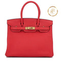 Birkin 30 Rouge Tomate Togo Handbags