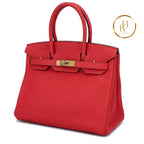 Birkin 30 Rouge Tomate Togo Handbags
