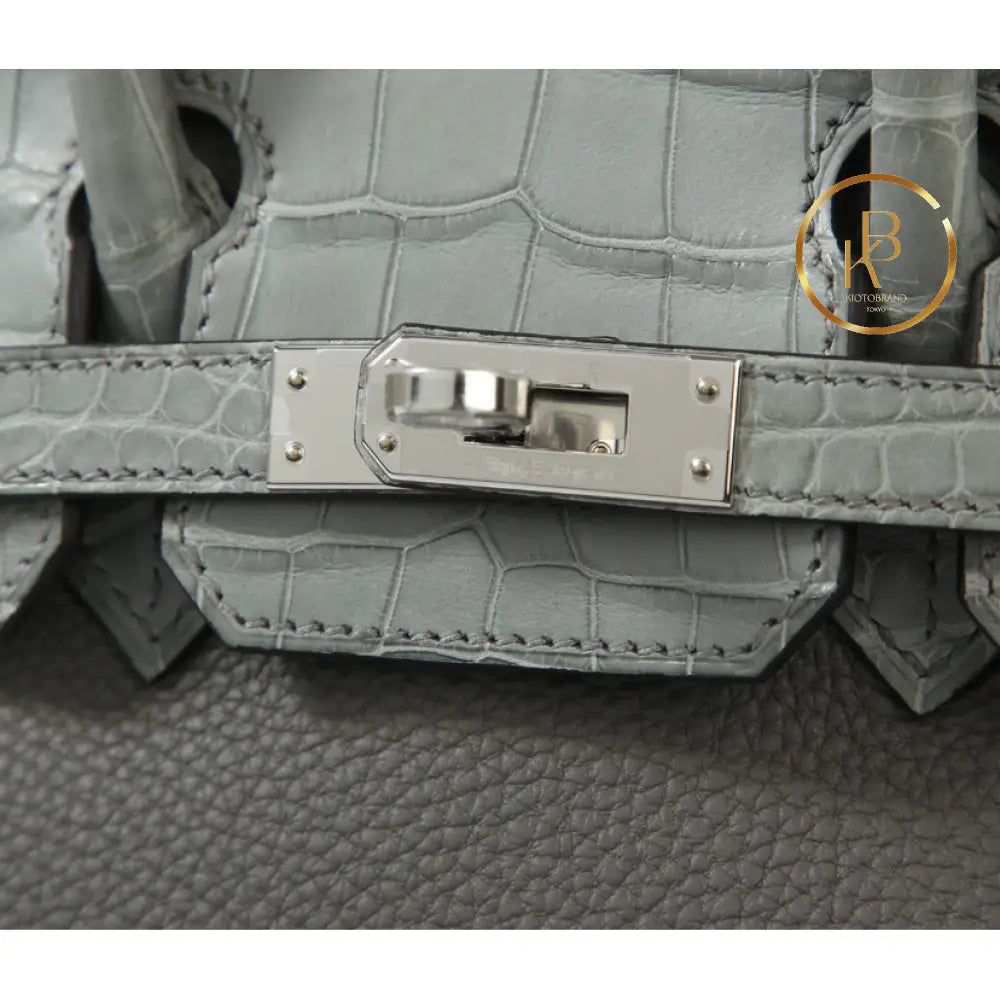 Birkin 25 Touch Gris Meyer & Ciment Togo Handbags