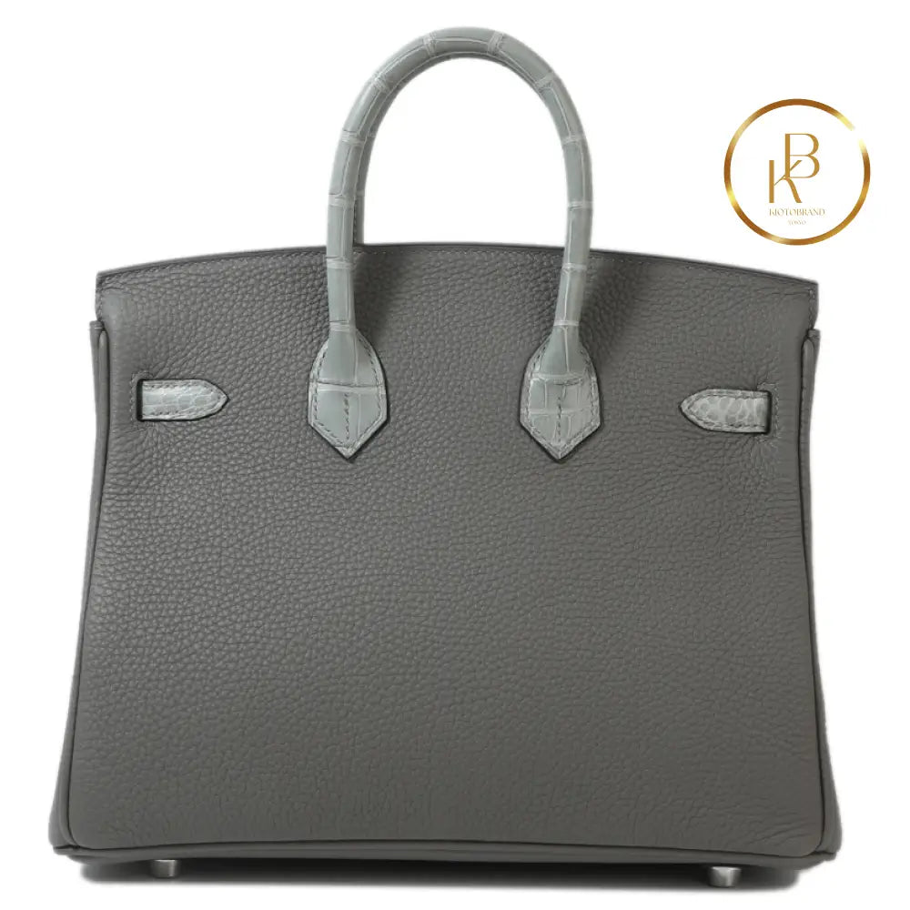 Birkin 25 Touch Gris Meyer & Ciment Togo Handbags