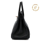 Birkin 25 Touch Black Niloticus Croc Rose Gold Hardware Handbags