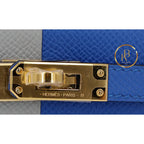 Kelly 20 Ii Blue France And Gris Mouette Epsom Handbags