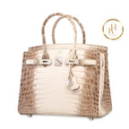 Birkin 30 Matte Himalaya Niloticus Croc 18K White Gold & Diamond Handbags