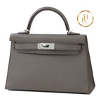 Kelly 20 Mini Ii Etain Epsom Handbags