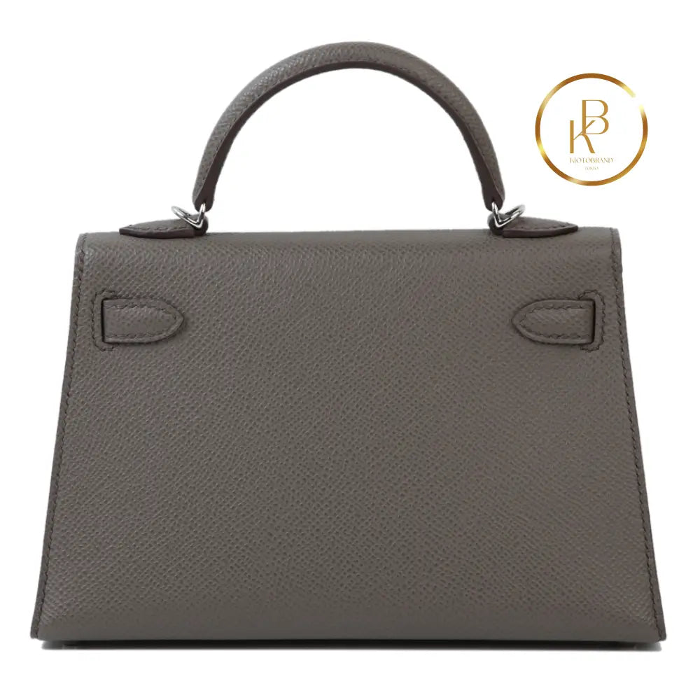 Kelly 20 Mini Ii Etain Epsom Handbags