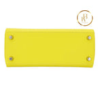 Kelly 25 Lime Swift Palladium Handbags