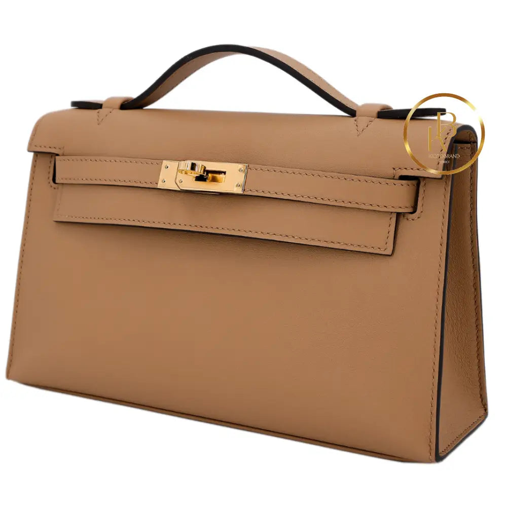 Kelly Pochette Chai Swift Gold Hardware Handbags