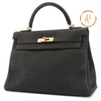 Kelly 32 Black Togo Ghw Handbags