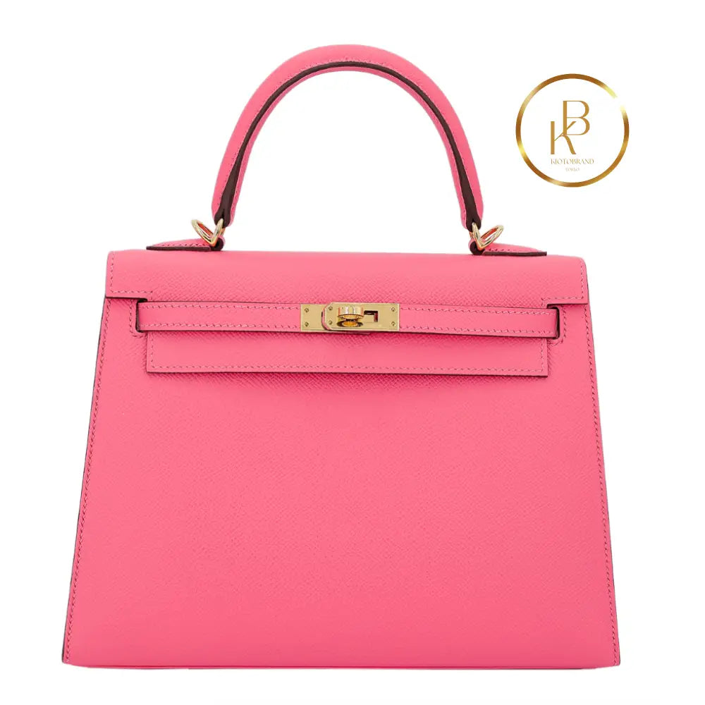 Kelly 25 Special Order Verso Rose Azalee Epsom Handbags