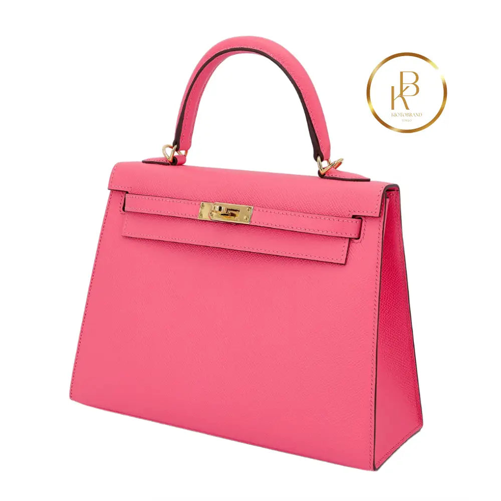 Kelly 25 Special Order Verso Rose Azalee Epsom Handbags