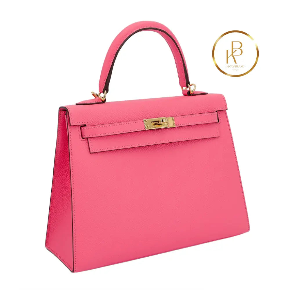 Kelly 25 Special Order Verso Rose Azalee Epsom Handbags