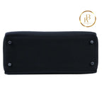 Kelly 28 Black Togo Palladium Handbags
