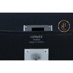 Kelly 28 Black Togo Palladium Handbags
