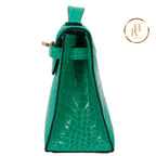 Kelly Pochette Vert Jade Alligator Ghw Handbags