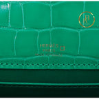 Kelly Pochette Vert Jade Alligator Ghw Handbags