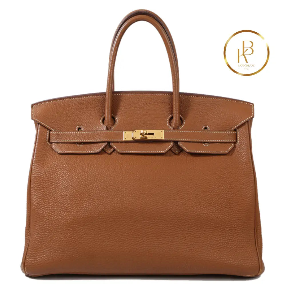 Birkin 35 Gold Togo Handbags