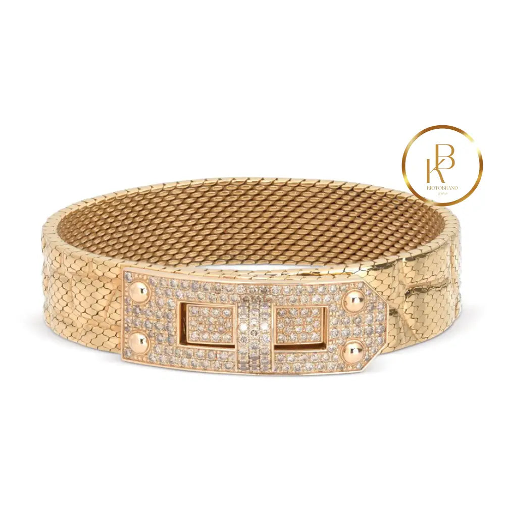 18K Rose Gold Diamond Kelly Bracelet