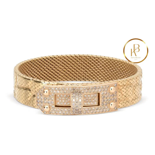 18K Rose Gold Diamond Kelly Bracelet