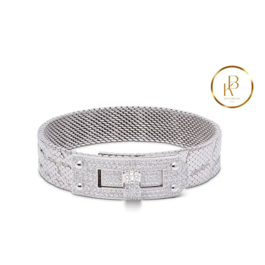 18K White Gold & Diamond Kelly Bracelet Bracelet