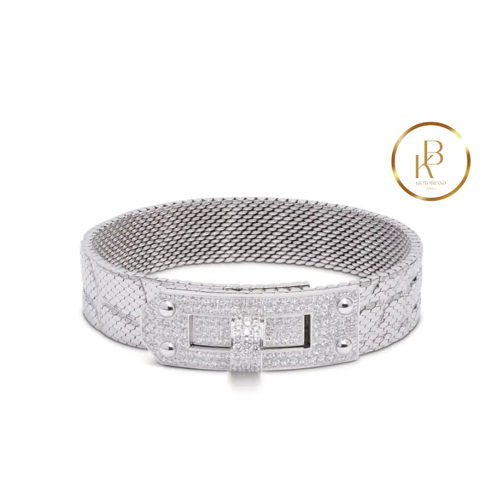 18K White Gold & Diamond Kelly Bracelet Bracelet