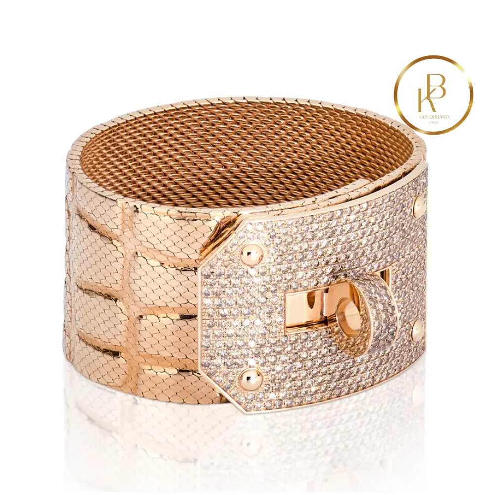 18K Rose Gold & Diamond Kelly Bracelet Bracelet