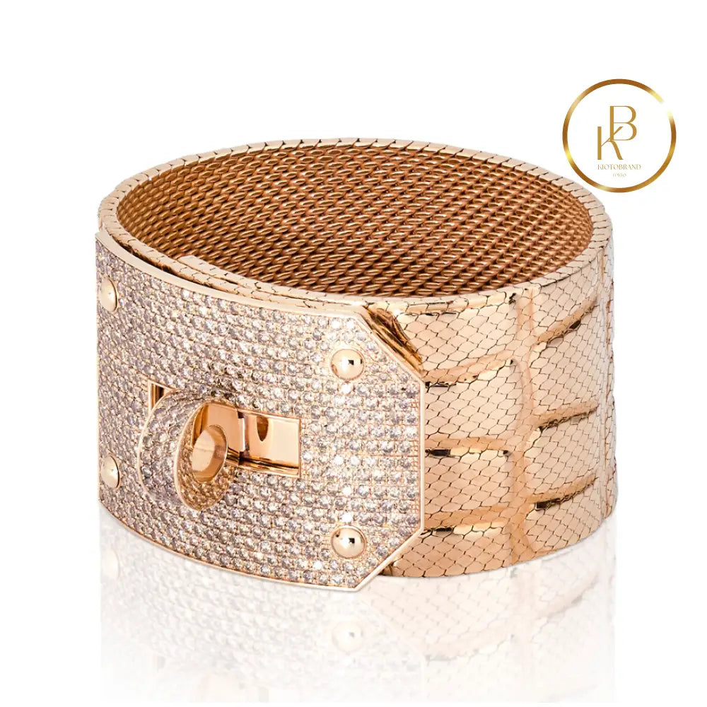 18K Rose Gold & Diamond Kelly Bracelet Bracelet
