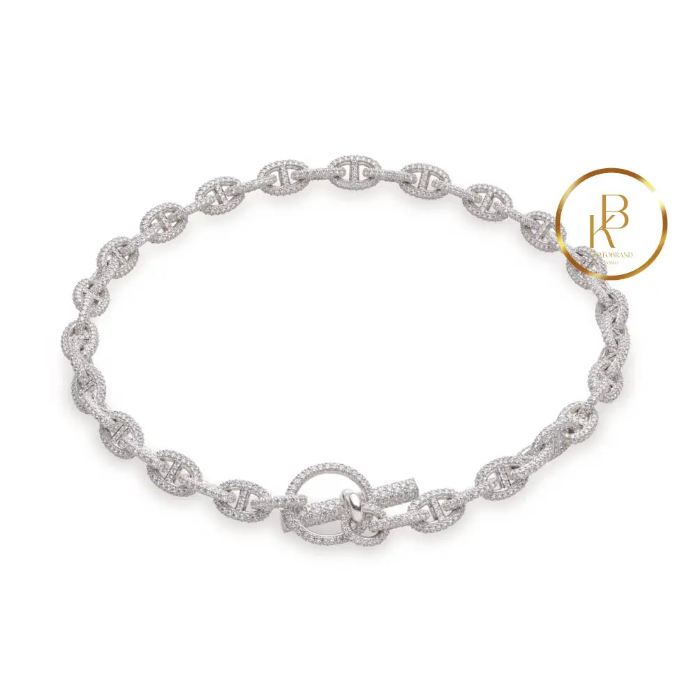 18K White Gold & Diamond Chaîne Dancre Necklace Necklace