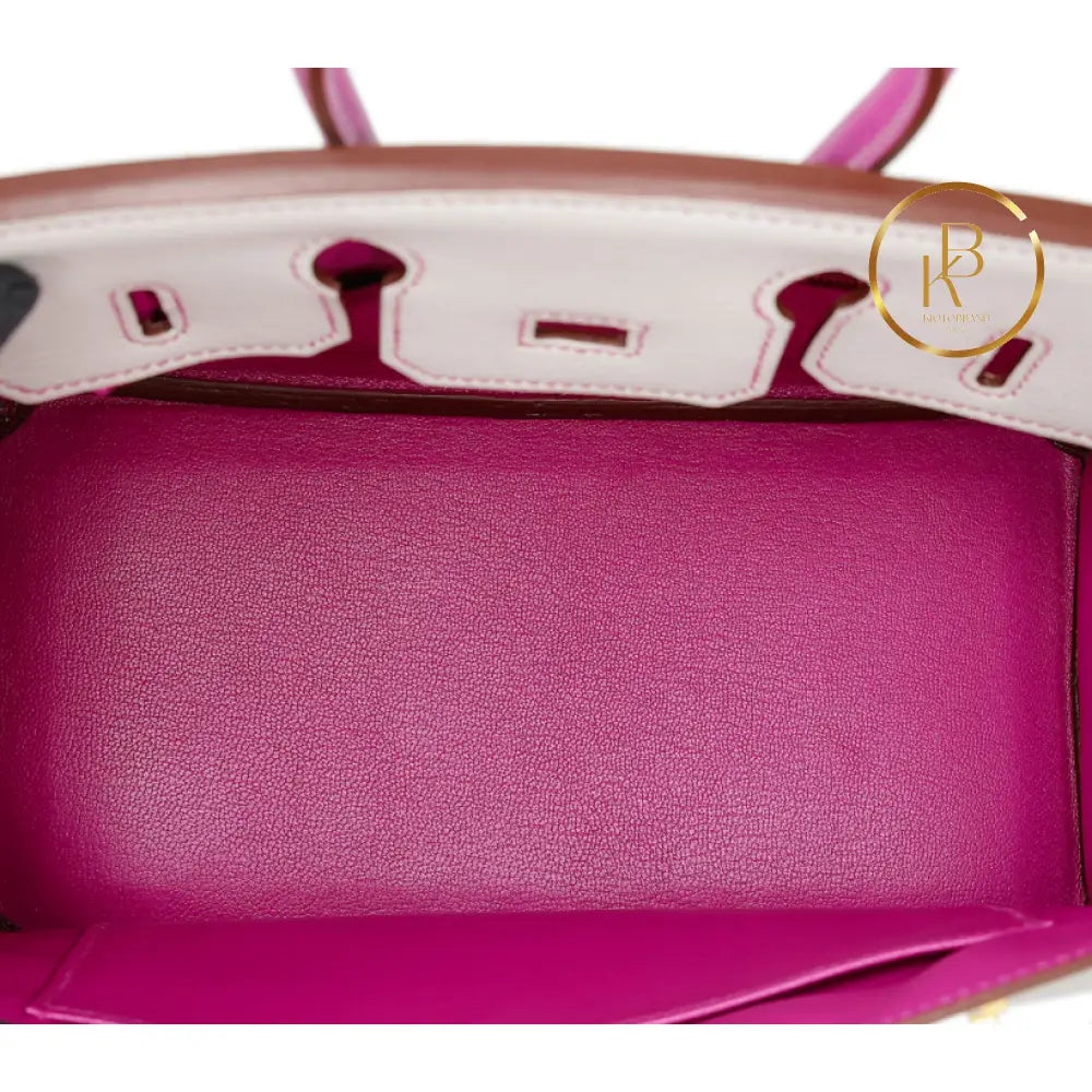 Birkin 25 Pearl Gray & Rose Purple Chevre (Special Order) Handbags