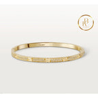 Love Bracelet Small Model Paved Yellow Gold Bracelet