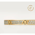 Love Bracelet Small Model Paved Yellow Gold Bracelet