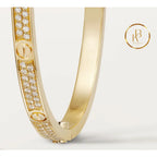 Love Bracelet Small Model Paved Yellow Gold Bracelet