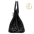 Birkin 25 Niloticus Crocodile Black Ghw Handbags
