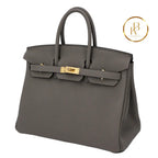 Birkin 25 Gris Meyer Togo Handbags