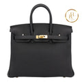 Birkin 25 Black Togo Ghw Handbags