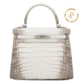 Kelly 25 Himalaya Matte Niloticus Handbags