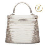 Kelly 25 Himalaya Matte Niloticus Handbags
