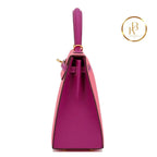 Kelly 25 Special Order Rose Azalee & Purple Epsom Handbags