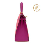 Kelly 25 Special Order Rose Azalee & Purple Epsom Handbags