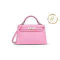 Kelly 20 Mini Ii 5P Matte Pink Alligator Handbags