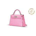 Kelly 20 Mini Ii 5P Matte Pink Alligator Handbags