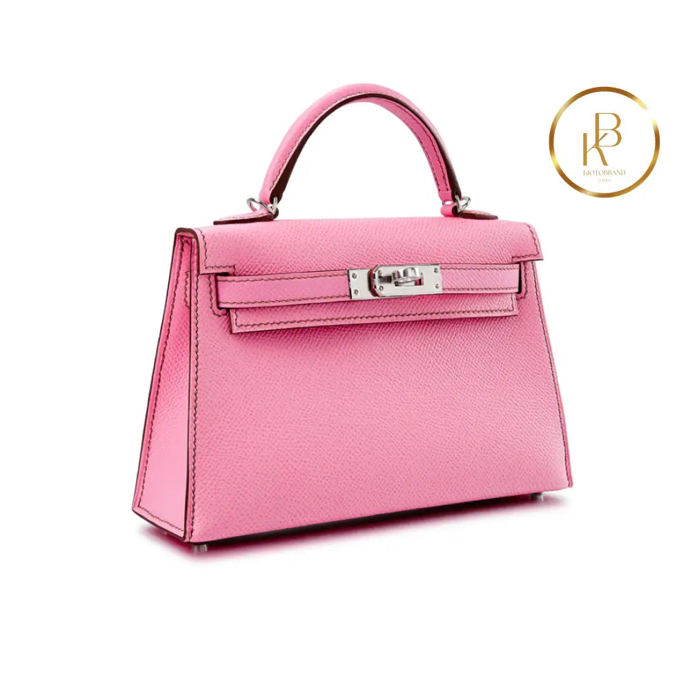 Kelly 20 Mini Ii 5P Bubblegum Pink Epsom Handbags