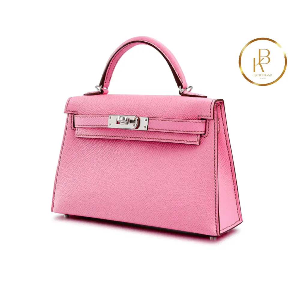 Kelly 20 Mini Ii 5P Bubblegum Pink Epsom Handbags