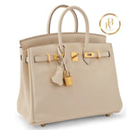 Birkin 25 Craie Swift Ghw Handbags