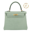 Kelly 25 Matte Alligator Vert Deau Handbags