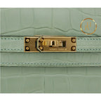 Kelly 25 Matte Alligator Vert Deau Handbags