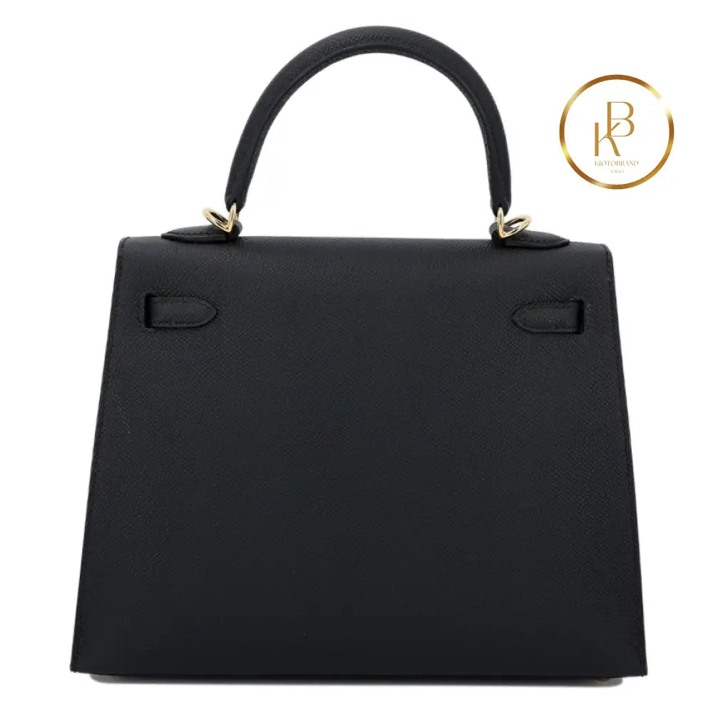 Kelly 25 Black Epsom Ghw Handbags