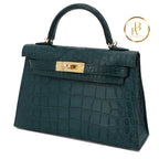 Kelly 20 Mini Ii Matte Alligator Vert Cypress Ghw Handbags
