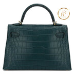 Kelly 20 Mini Ii Matte Alligator Vert Cypress Ghw Handbags